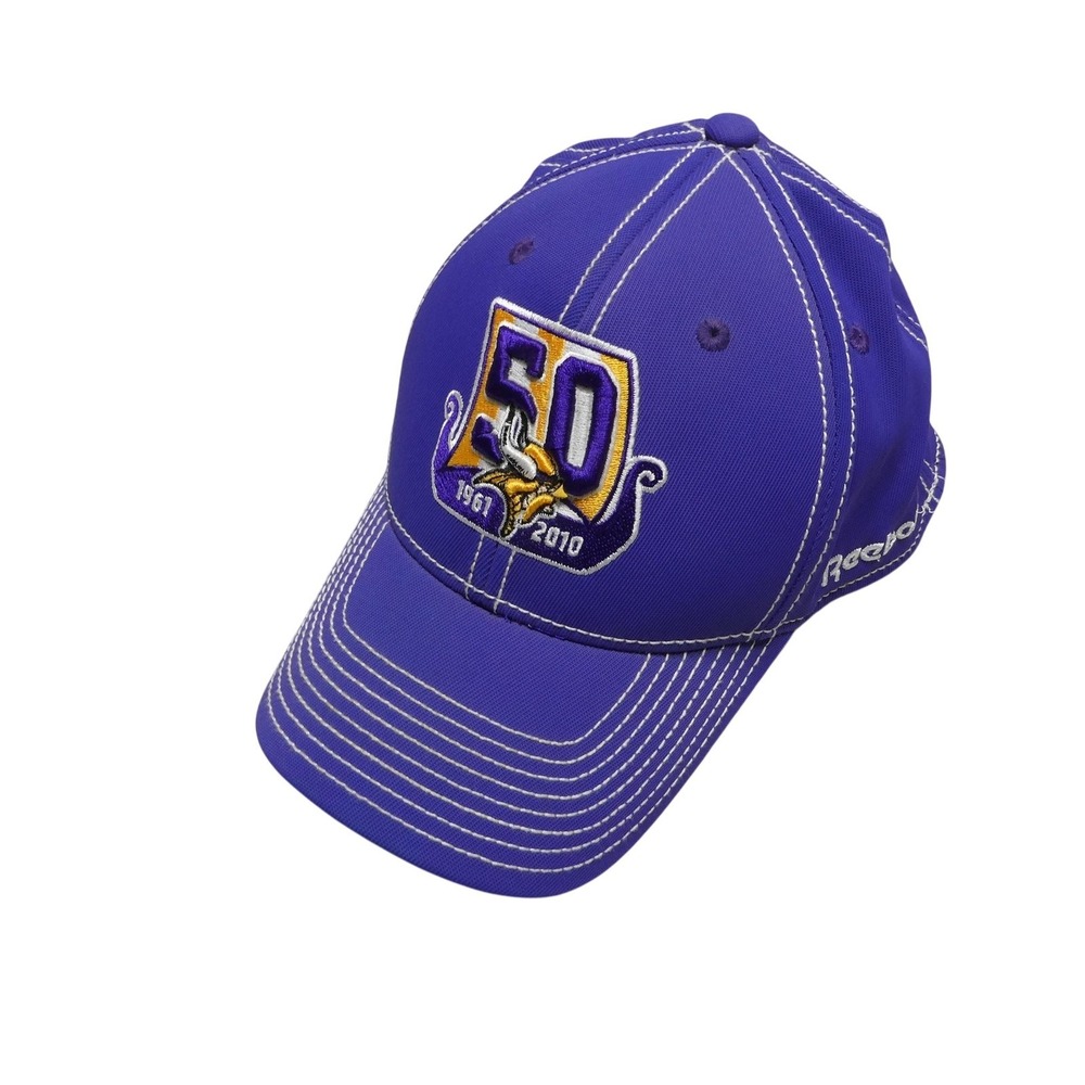Minnesota Vikings Hat‎ Cap Mens L/XL Purple Yellow NFL Football Reebok Vintage
